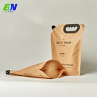 Kundengebundener Tüllen-Beutel des Kraftpapier-2L mit Griff für das flüssige Verpacken