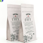 Kompostierbarer Winkel- des Leistungshebelskasten-unterer Kaffee-Verpackentaschen-Ventil Kraftpapier 250gr 500gr 1kg