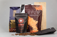 Kundengebundene Stand-Beutel-Ventil-Kaffee-Tasche mit Seitenreißverschluß für das Caoffee-Bohnen-Verpacken der Lebensmittel